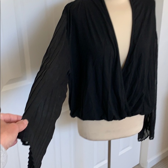 Buckle red by BKE pleated sleeve deep V top - Picture 8 of 15